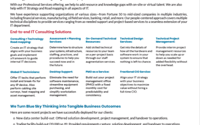 Professional Services Data Sheet